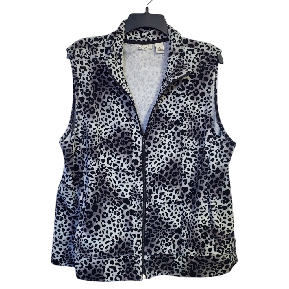 Kim Rogers Leopard Print Women's Vest - Picture 2 of 7